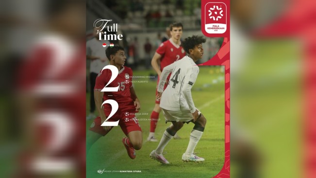 Hasil akhir Timnas Indonesia U-17 vs Tajikistan. [Instagram]
